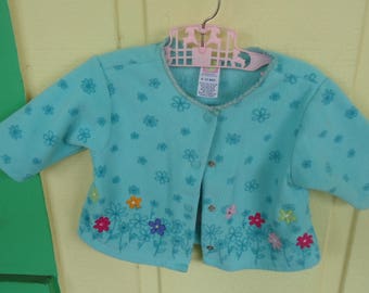 6-12 MO Old girls spring flowered light weight jacket