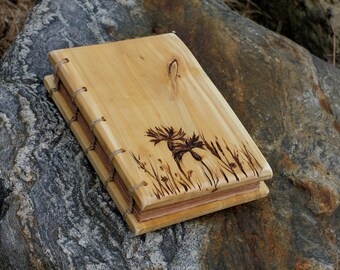Rustic wood journal Forest meadow Diary