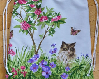 Kittens In A Garden Drawstring Knapsack