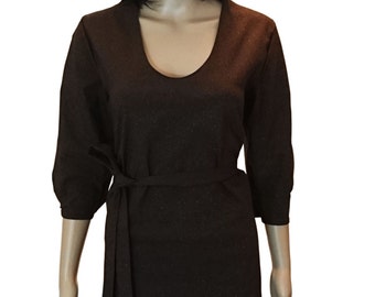 dress dark brown shine