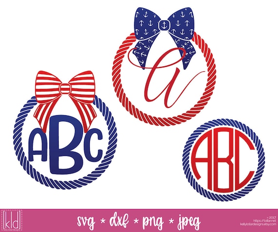 Download Nautical Monogram svg files Nautical svg files Circle