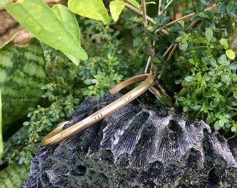 Skinny Brass Patterned Stacking Bangle Braclet