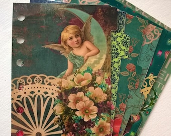 Vintage Angels: Set of 6 dividers for Filofax style organisers