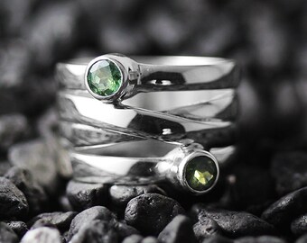 Alexandrite Ring Sterling Silver Ring Alexandrite Birthstone Ring Engagement Ring June Birthstone Alexandrite Jewelry Stacking Ring
