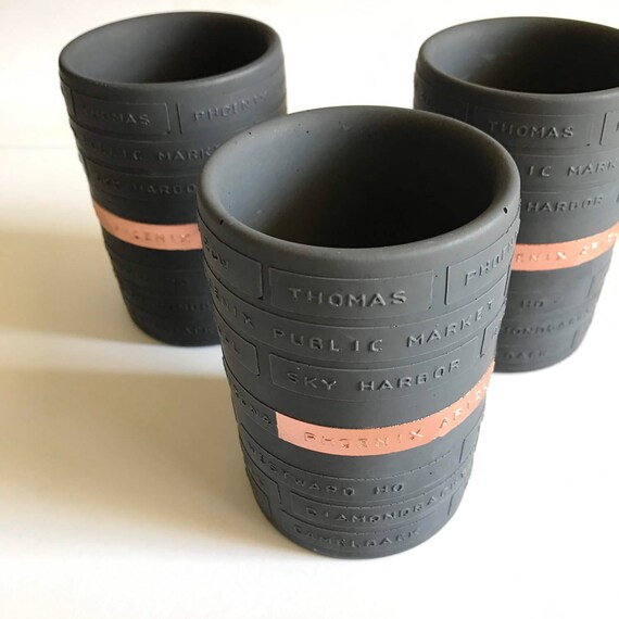 4" PeaboCup Phoenix Emboss - Cement