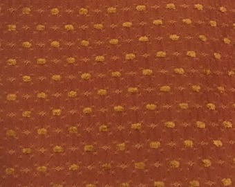 Rust with Gold Dot Upholstery Fabric By The Yard