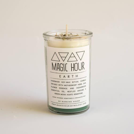 Earth Element Handmade Ritual Candle Small