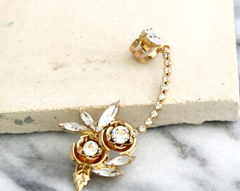 Climbing Earrings, Bridal Ear climbing Earrings, Swarovski Ear Crawlers, Swarovski Earrings, Bridal Trendy Earrings, Ear Cuff Earrings