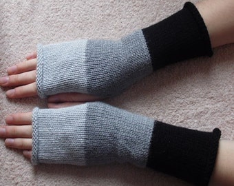 knitted fingerless mittens, knit arm warmers, handmade hand warmers, knit fingerless gloves, winter armwarmers, CHOOSE COLOURS and SIZE