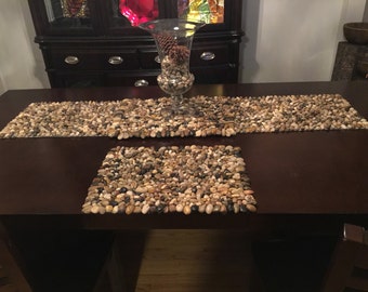 Natural stone Table Runner W/ Table Mat