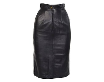 Saks Fifth Ave Leather Pencil Skirt - Women's Size FR36