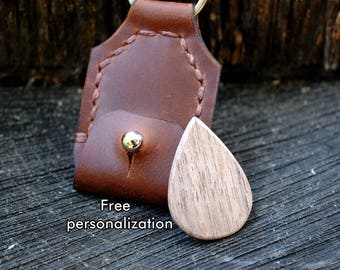 Custom wooden guitar pick anniversary pick personalized pick custom music gift dad music gift musician gift ukulele pick wood guitar pick