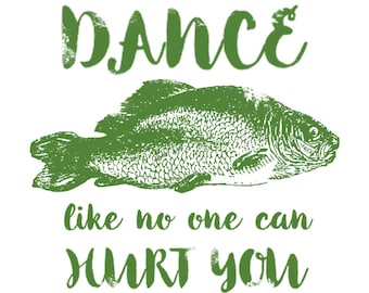 Idiotic Fish - Ridiculous Letterpress Card - Dance Like No One Can Hurt You