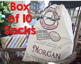 10 Blank Santa Sacks, Santa Sack Blanks Bulk, Blank Santa Bag, Santa Bag Blank, Wholesale Santa Sacks, Santa Sacks