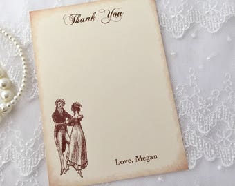 Jane Austen Thank You Cards, Jane Austen Stationery, Bridal Shower, Pride and Predjudice