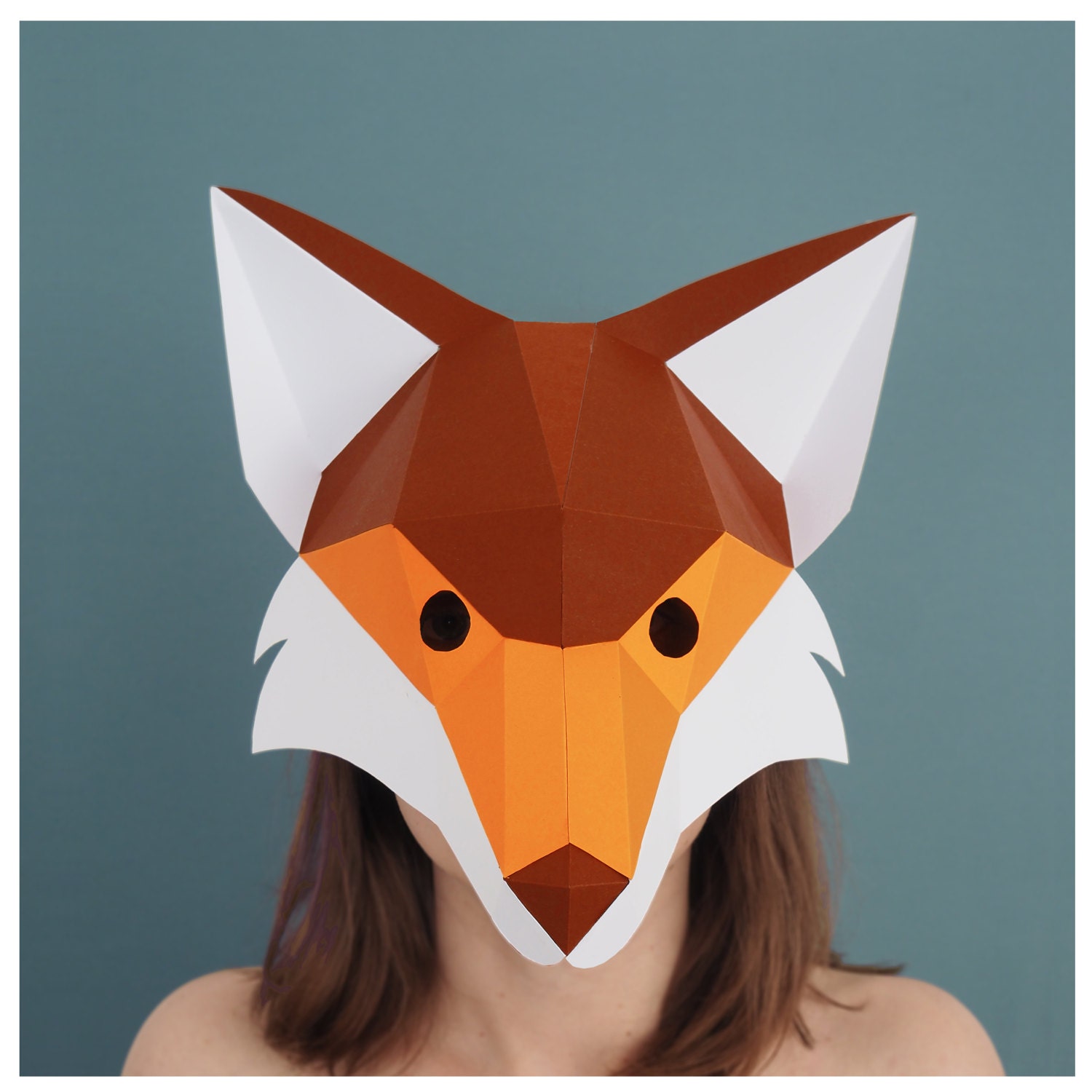 Fox mask Printable template | Fantastic mr Fox costume | Masquerade