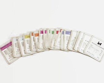 Monopoly Property Cards Vintage Monopoly Game Pieces Craft Supply