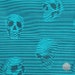 140127265 - Alexander Henry Between the Lines Teal 8492B Skull Stripe Fabric By the Yard