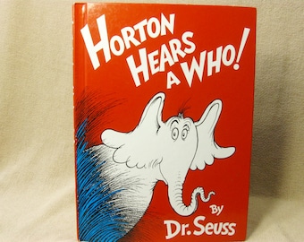 Vintage Childrens Books Dr Seuss Horton Hears A Who 1982 Dr