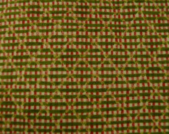 Benartex Fabric, 12 Days of Xmas, Plaid, Green and Red