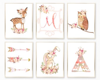Boho Nursery Art. Boho Nursery Decor. Boho Nursery. Boho Baby. Boho Chic Nursery. Woodland Boho Baby Shower Decor. Boho Woodland Nursery Art