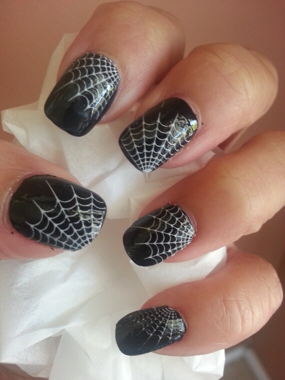 29 White SPIDER WEB Tip Nail Decals WTW Waterslide Like this item? - 29 White SPIDER WEB Tip Nail Decals WTW Waterslide