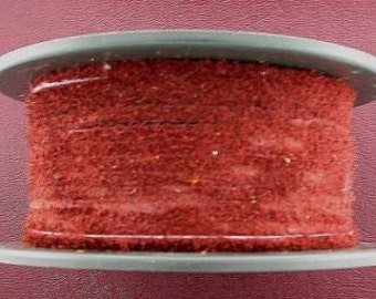 leather suede red burgundy 9 yard spool