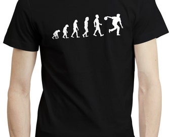 Evolution Bowling Bowler Bowls Funny Husband Gift Mens T shirt Tshirt Tee