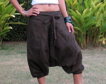 Capri Pants * Harem Pants * Sarouel * Harem Trousers * Short Trousers * Harem Baggy * Aladdin Style * Yoga * Travel * Drop Crotch * HC-choco