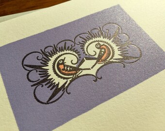 Colorful Singing Birds monarch foldover & envelope