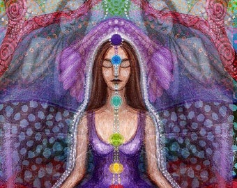 The Angel and the Violet Ray greetings card.