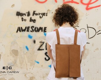 Natural leather backpack, Vegan Leather Backpack, Convertible Backpack, Natural backpack, Backpack Purse Leather, Bagpacks, City backpack