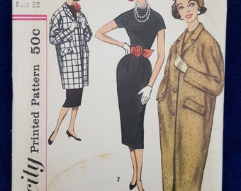 Vintage Simplicity coat and dress pattern 2375 Size 12