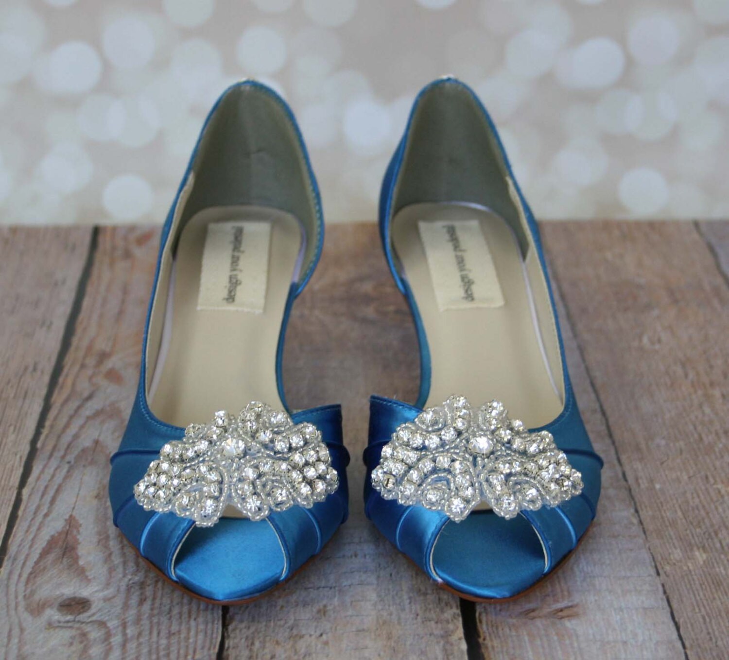 Blue Wedding Shoes Turquoise Peep Toe Wedding Shoes with