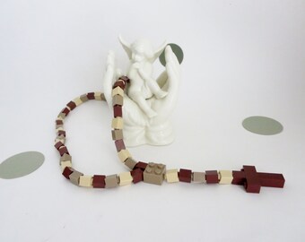 Catholic Rosary made of Lego Bricks - Desert Camouflage Rosary - First Communion Gift