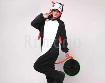 Adult Onesie Pajamas Kigurumi Evil Pajamas for Women Men Girls Boys Flannel Pajamas Sets Cosplay Costumes Animal Pyjamas Unisex