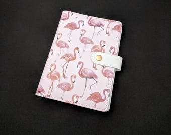 Pink Flamingo A6 Personal Size Planner Faux Leather Filofax Style Agenda Organizer Diary 6 Ring