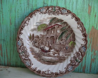 Vintage Heritage Hall 8 inch Salad Plate By Johnson Brothers