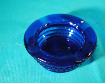 Vintage Blue Glass Ash Tray