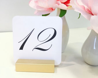 Table Number Holder + Gold Table Card Holders (Set of 15) ON SALE