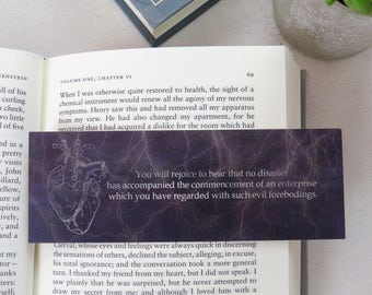 Frankenstein Bookmark - First and Last Line Bookmark set - Gift for Readers and Book Lovers- Book Mark - Literature Quote - Bookish