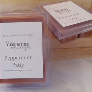 Peppermint Patty Scented 100% Soy Wax Melt - Chocolate Mint - Maximum Scented
