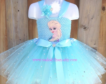 Frozen tutu elsa tutu snow queen tutu Frozen outfit Frozen birthday party elsa dress frozen headband christmas gift frozen birthday outfit