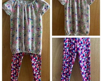 Jersey Knit Top and and Leggings, child size 5/6