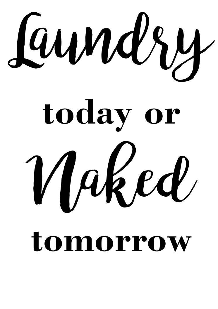 Laundry today or naked tomorrow SVG File Quote Cut File