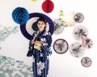 Vintage Yukata&Obi Set 25%OFF!! (untill end of this SUMMER)
