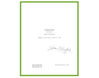 Mildred Pierce Movie Script Signed Joan Crawford 1945 Shooting Script