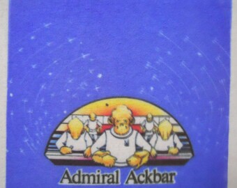 VINTAGE! 1983 Star Wars: Return of the Jedi Heat Transfer Iron On-Admiral Ackbar