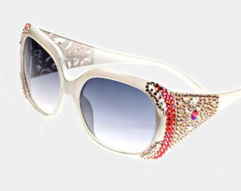 CRYSTAL EMBELLISHED OVERSIZED sunglasses
