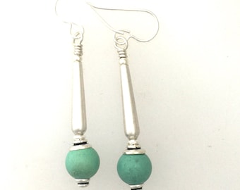 Turquoise and Sterling Silver Earrings